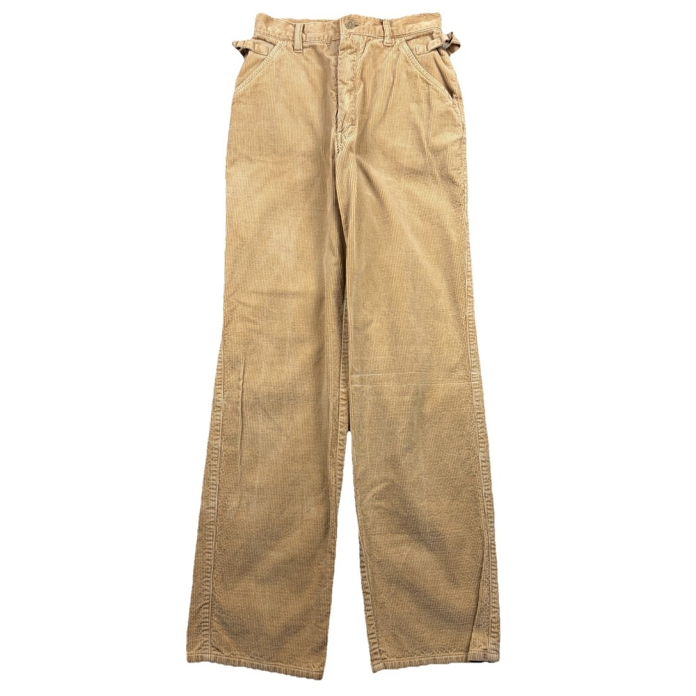Vintage Corduroy Pants Juniors 9 Tan Wide Wale High Rise Straight Leg 90s Skater